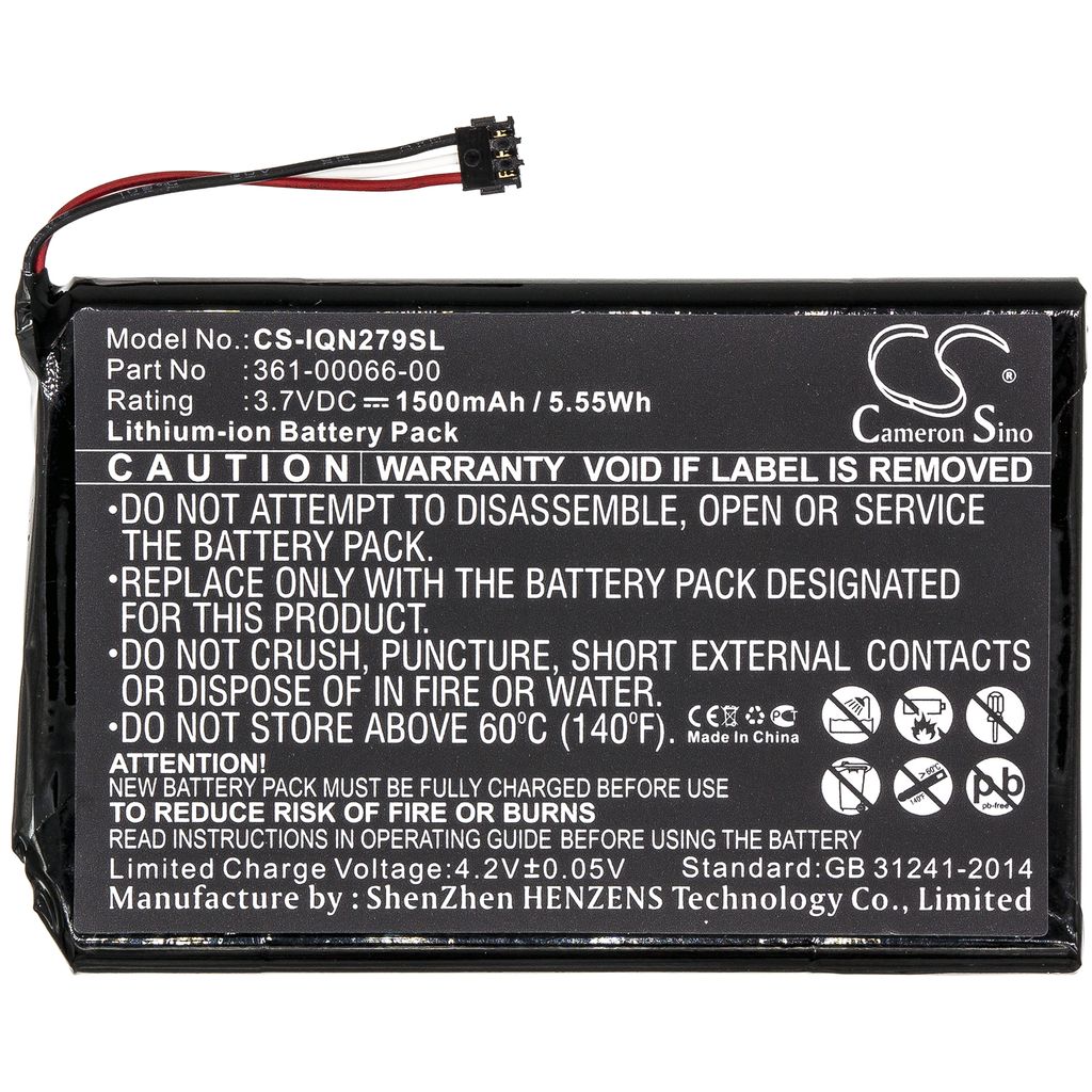 GPS Battery for  Garmin 361-00066-00, 361-00066-10