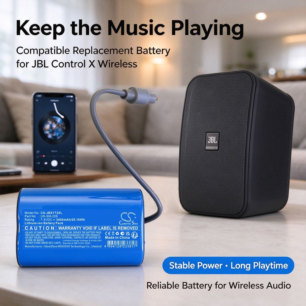  US-SM-226 laitteelle JBL, 7.4V, 3400mAh