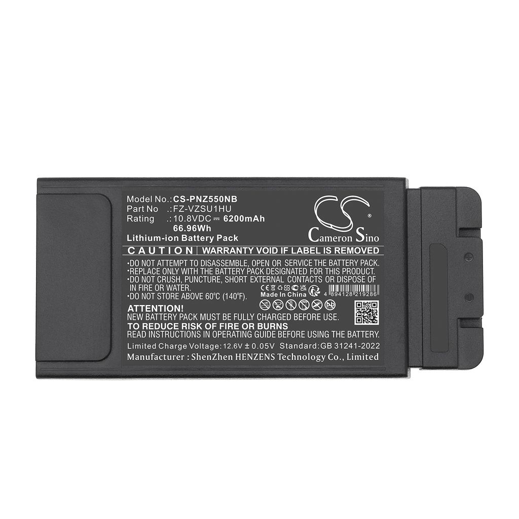 FZ-VZSU1HU för Panasonic, 10.8V, 6200mAh