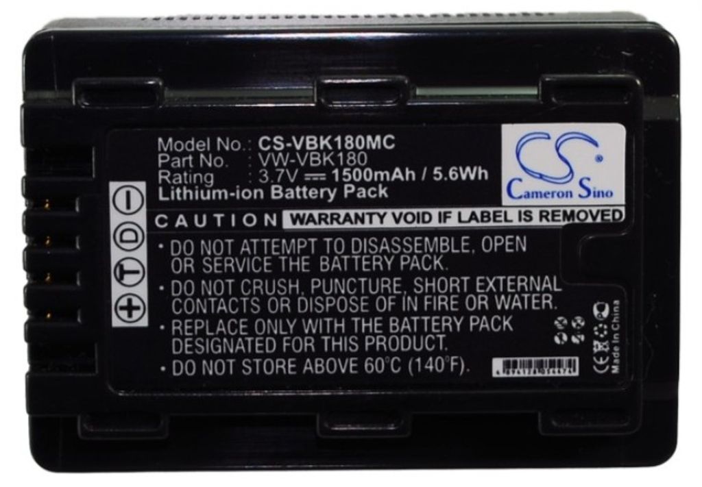 Panasonic SDR-HS85P, 3.6V, 1500 mAh