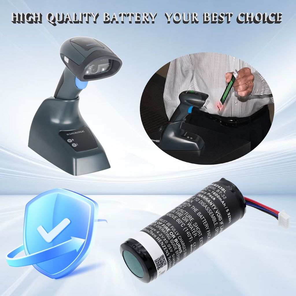 Datalogic QuickScan QBT2101, 3.7V, 1600 mAh