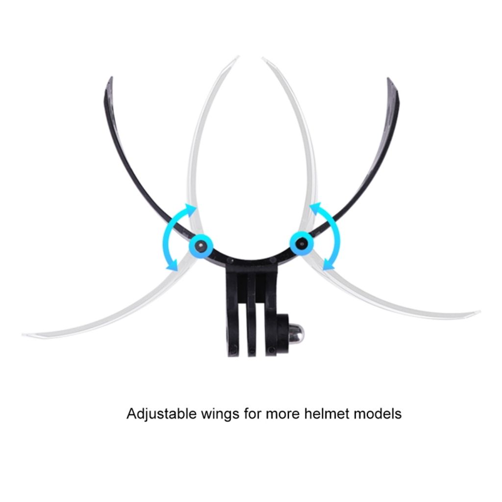 Universal Foldbart Hjelmmonteringssæt til Smartphone/Actionkamera - Sort