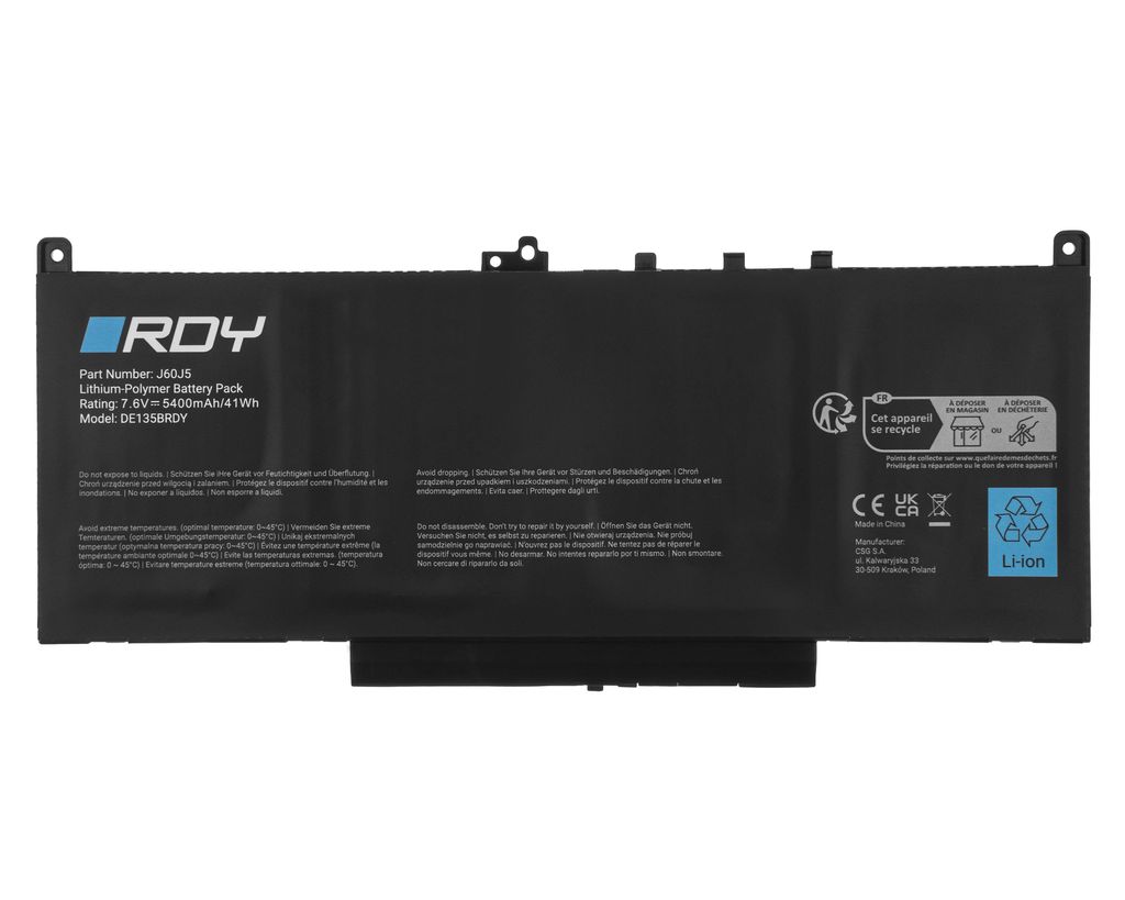 RDY Laptop Batteri J60J5 til Dell Latitude E7270 E7470