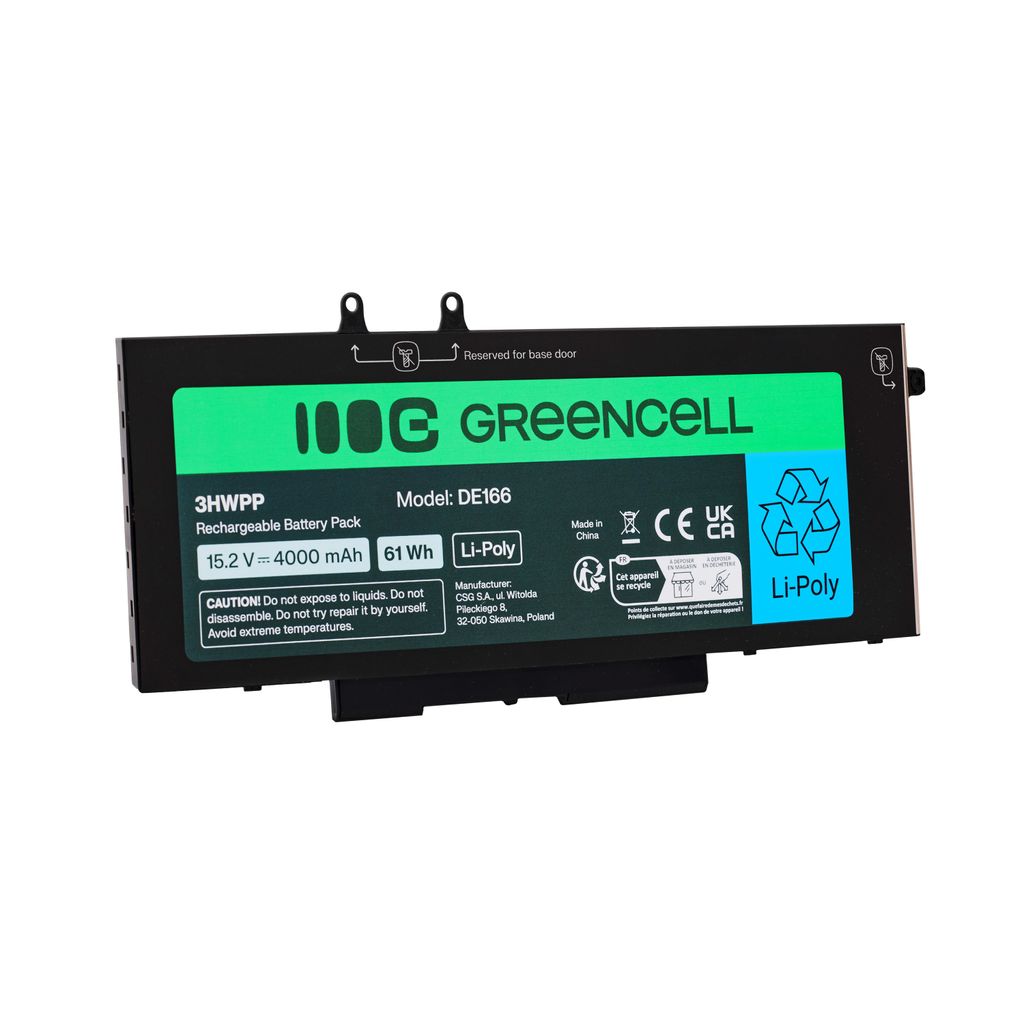 Green Cell-batteri til Dell 3HWPP Dell Latitude 5400, 5401, 5410, 5411 osv.