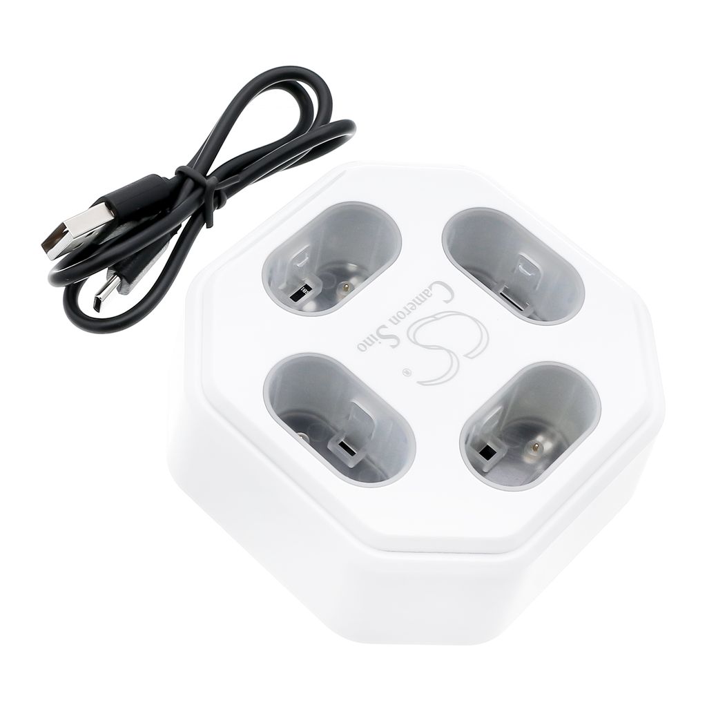 Laddningsstation för 4 batterier för Xbox XSS, Xbox XSX, Xbox X1, Xbox X1 Elite-kontroll – vit
