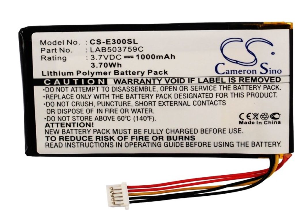 LAB503759C for Toshiba, 3.7V, 1000 mAh