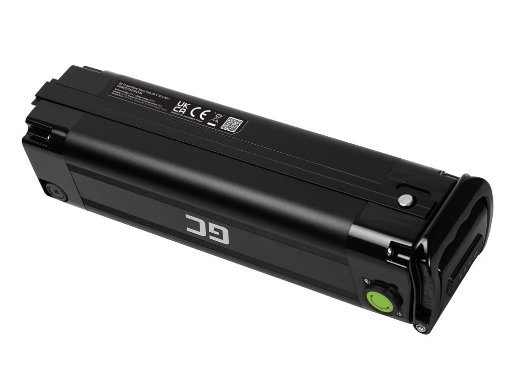 Green Cell Silverfish-batteri for elsykkel med 24V 10,4Ah 250Wh XLR 3-pinners