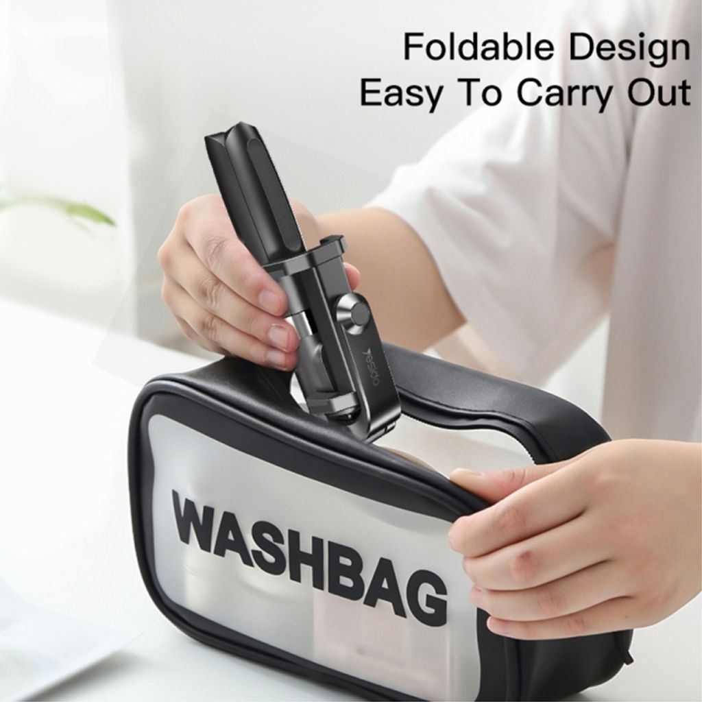 Yesido SF11 selfiestang / udtrækkeligt Bluetooth-stativ til mobiltelefon, 70 cm – Sort