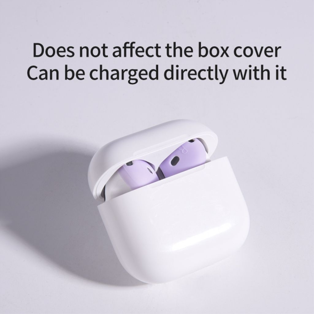 AirPods 4 mjuk skyddskåpa i silikon – Vit