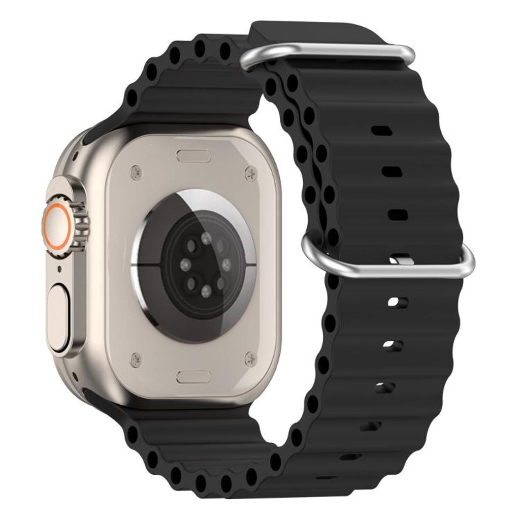 Apple Watch 46mm/49mm/45mm/44mm Silikone Urrem - Sort