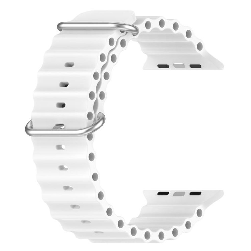 xDfind Apple Watch 42mm/41mm/40mm/38mm silikoniranneke - valkoinen
