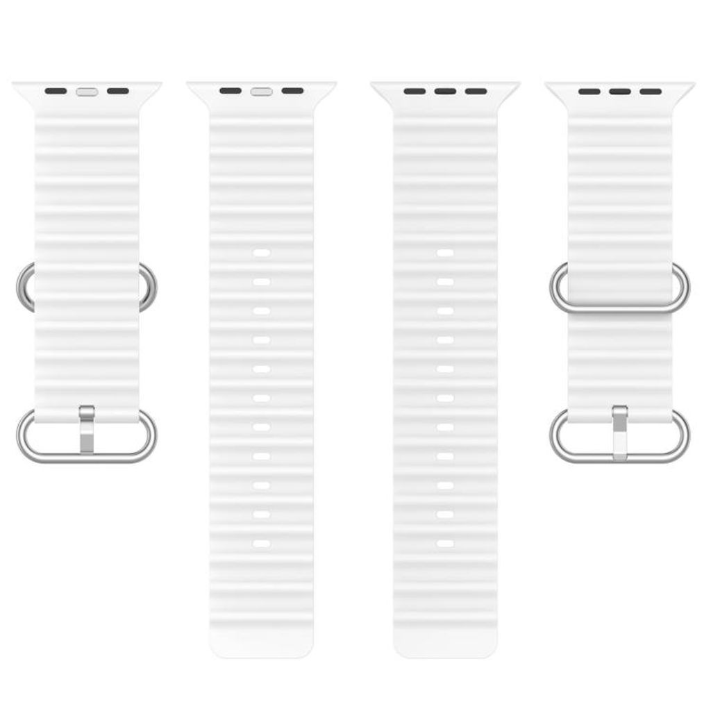 xDfind Apple Watch 42mm/41mm/40mm/38mm silikoniranneke - valkoinen