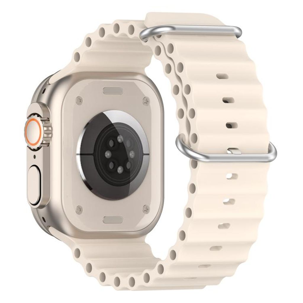 xDfind Apple Watch 42mm/41mm/40mm/38mm silikoniranneke - beige