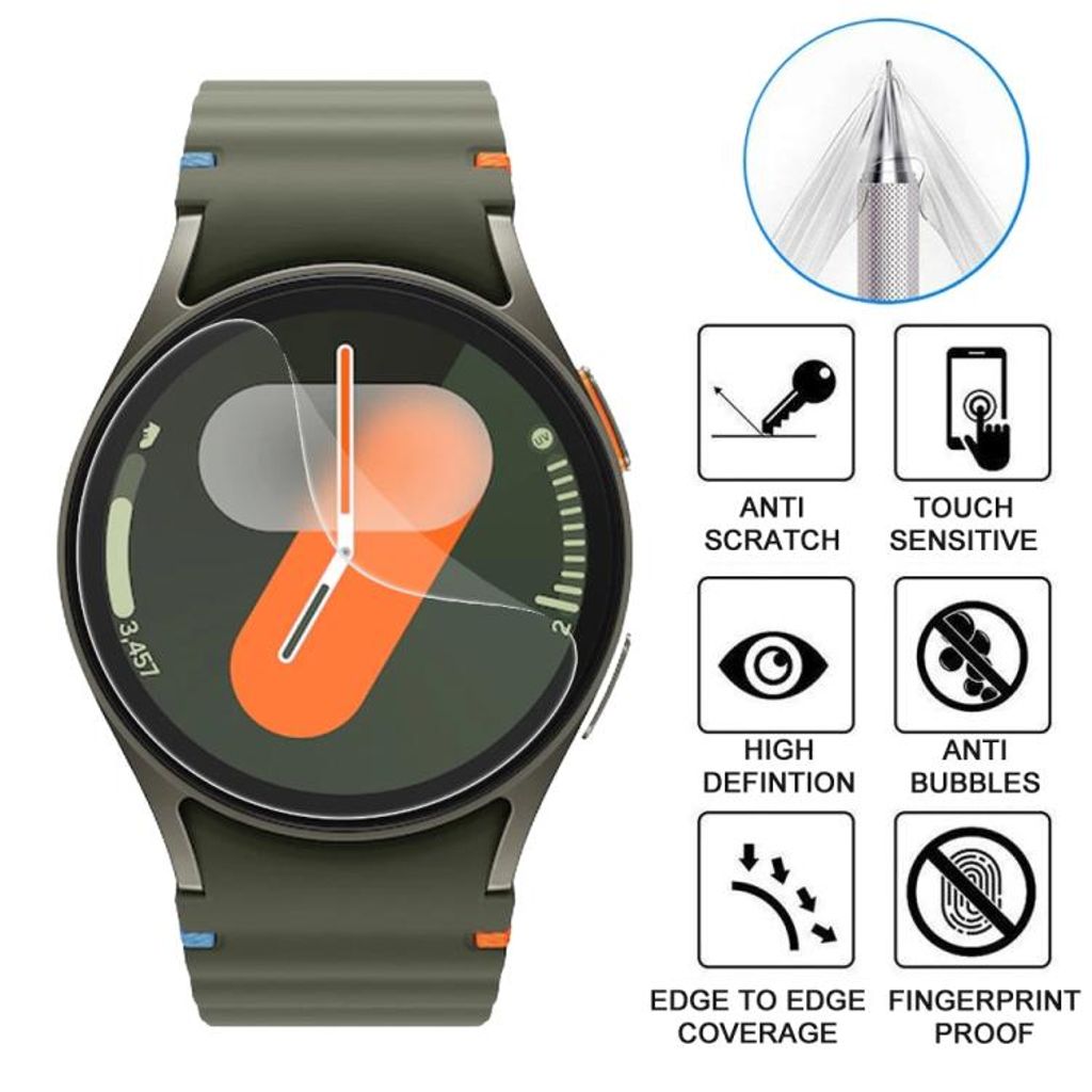 Samsung Galaxy Watch7 40mm Skjermbeskytter, 5 stk