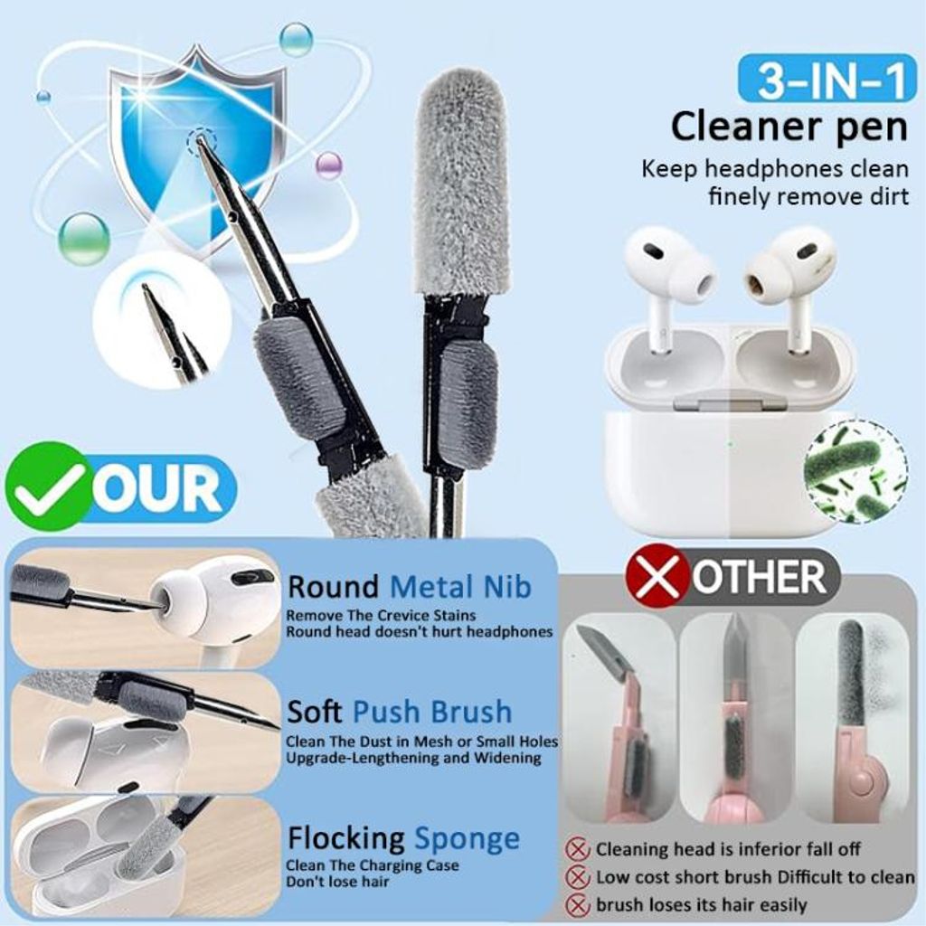 XDcase AirPods Pro 2/1 Silikonöronproppar med tryckavlastning S/M/L – Vit