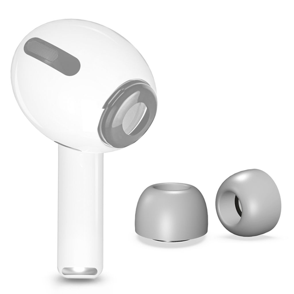 AirPods Pro öronproppar i silicon, 6 par S/M/L, med förvaringsbox – Vit