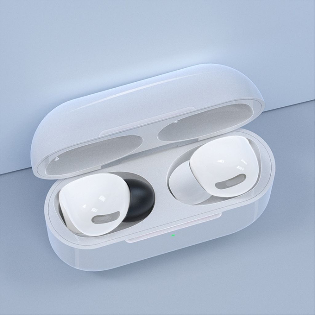 AirPods Pro öronproppar i silicon, 6 par S/M/L, med förvaringsbox – Vit