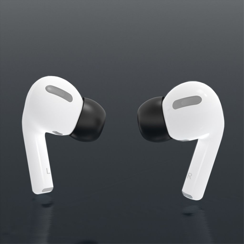 AirPods Pro öronproppar i silicon, 6 par S/M/L, med förvaringsbox – Vit
