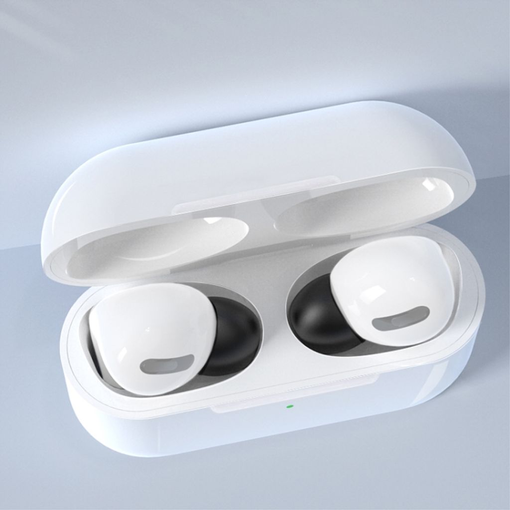 AirPods Pro öronproppar i silicon, 6 par S/M/L, med förvaringsbox – Vit