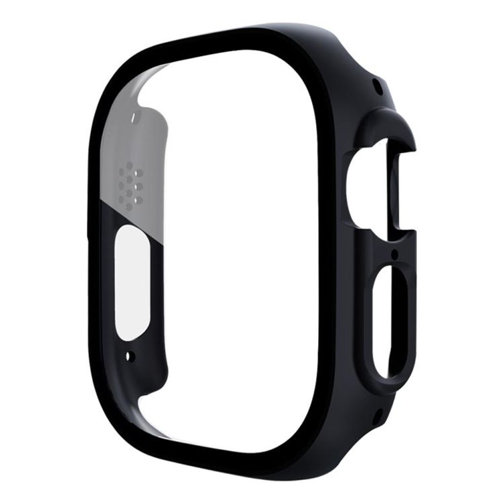 Apple Watch Series 11/10 46 mm deksel/skjermbeskytter i herdet glass/plast – svart