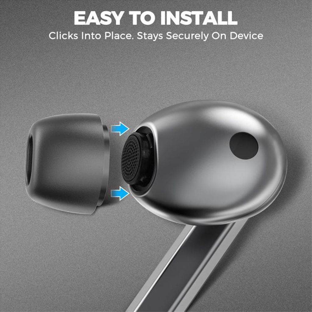 XDcase Samsung Galaxy Buds3 Pro silikon öronkuddar set – Mörkgrå