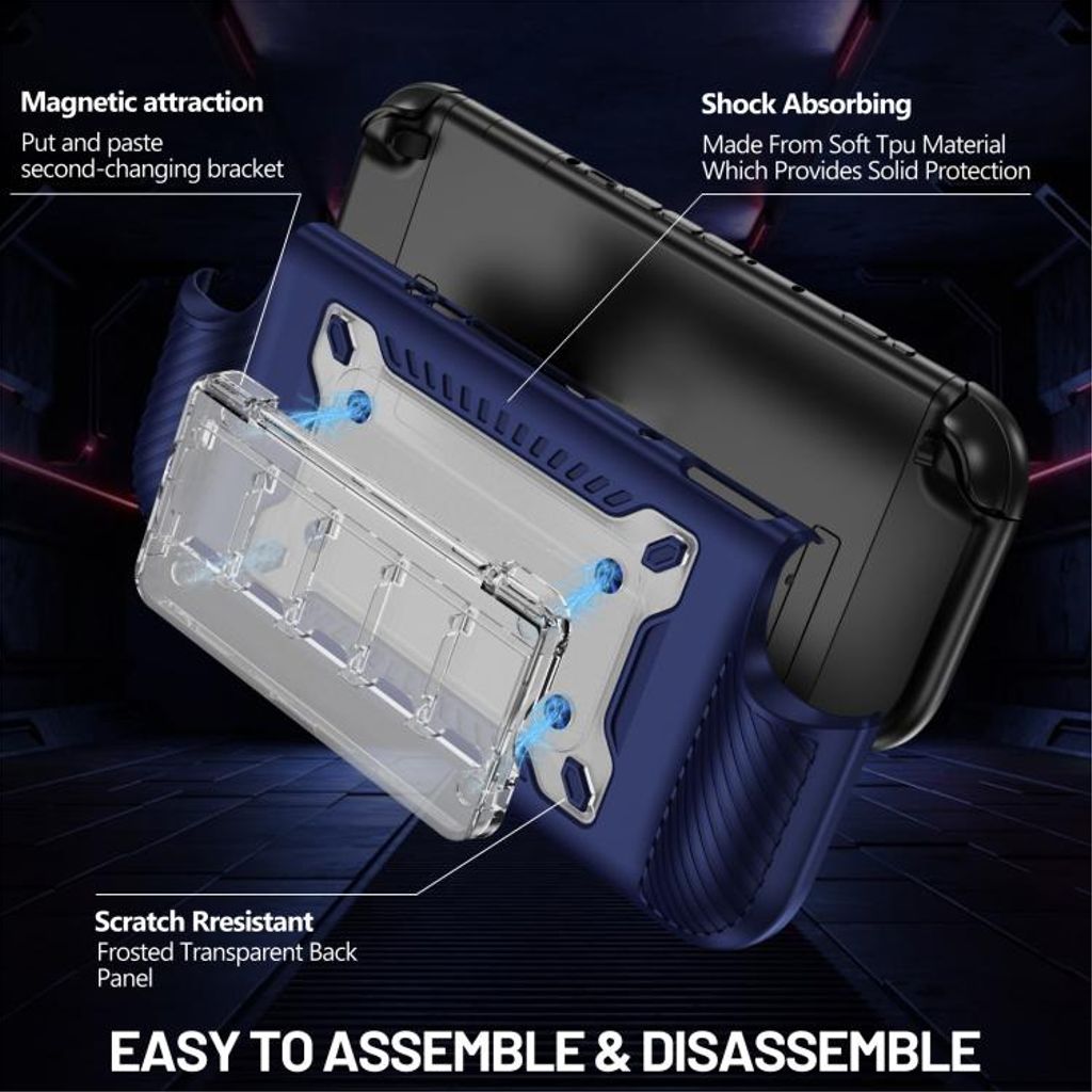 Nintendo Switch 2 Skal med plats för spelkasetter - Blå