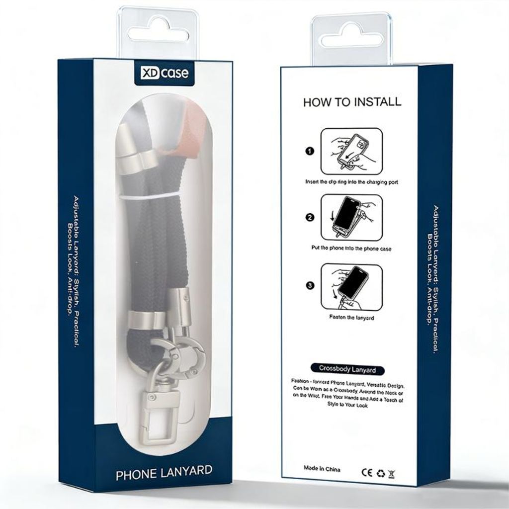 XDcase-telefonrem med metallspenne – svart