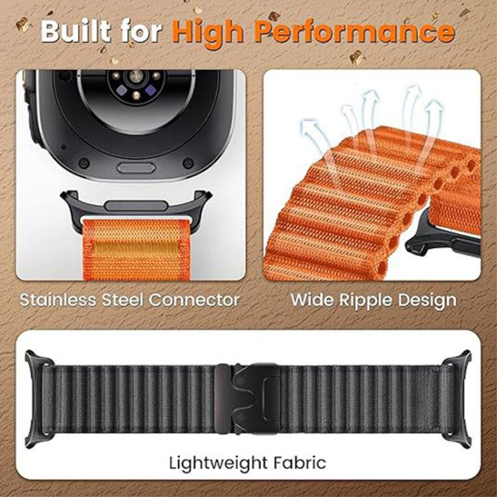 Samsung Galaxy Watch8/Watch8 Classic Kellonranneke – Oranssi/Musta