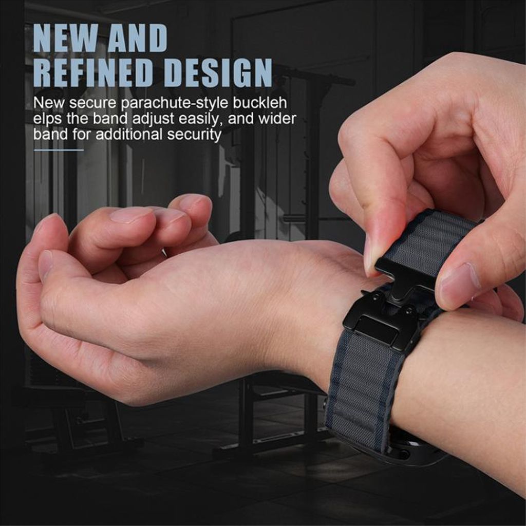 Samsung Galaxy Watch8/Watch8 Classic Kellonranneke – Tummanharmaa/Hopea