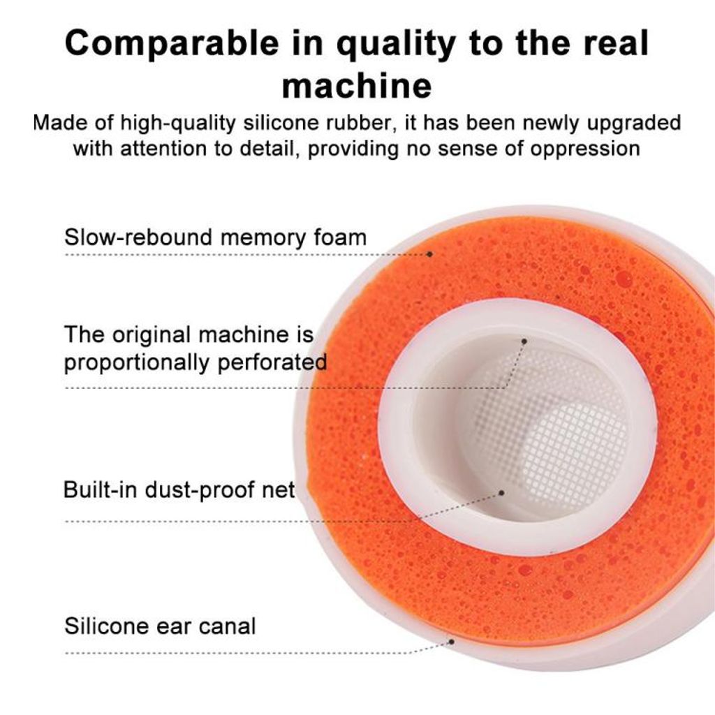 XDcase AirPods Pro 3 Öronproppar 4 par XS/S/M/L – Vit/Orange