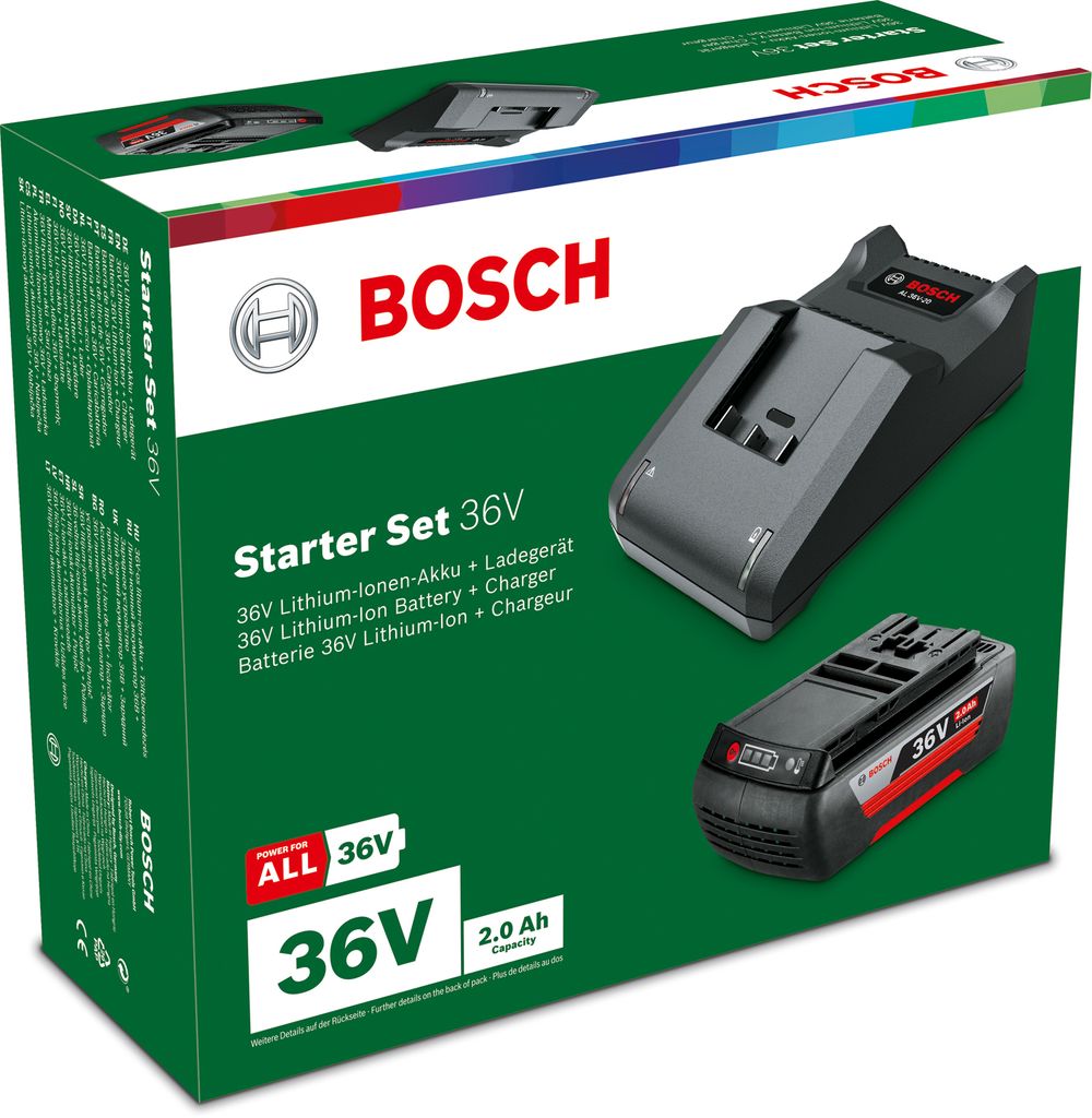 Bosch Batteriset 36V-batteri 2Ah med batteriladdare AL3620-20