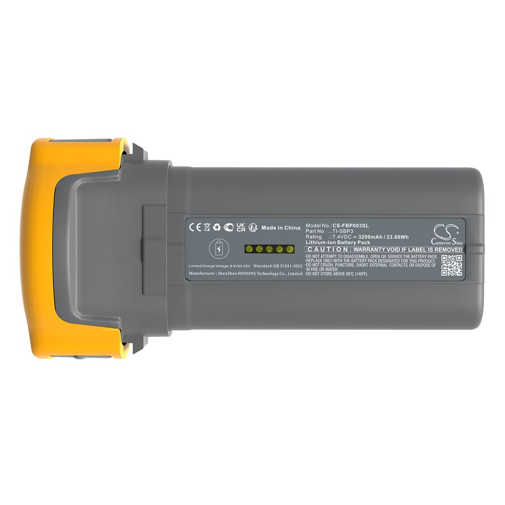 1653T1 för Fluke, 7.4V, 3200mAh