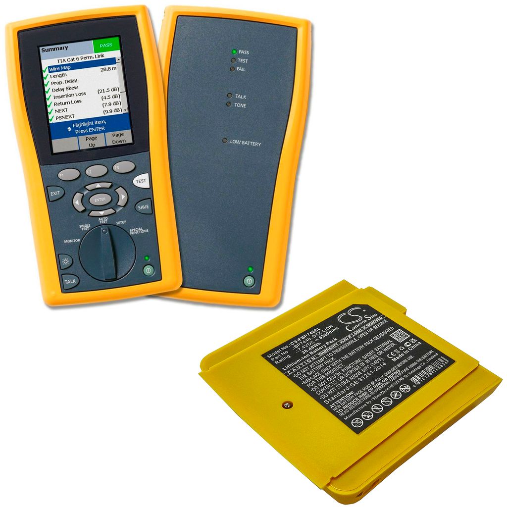 Fluke DTX-1200-MS, 7.4V, 5200 mAh