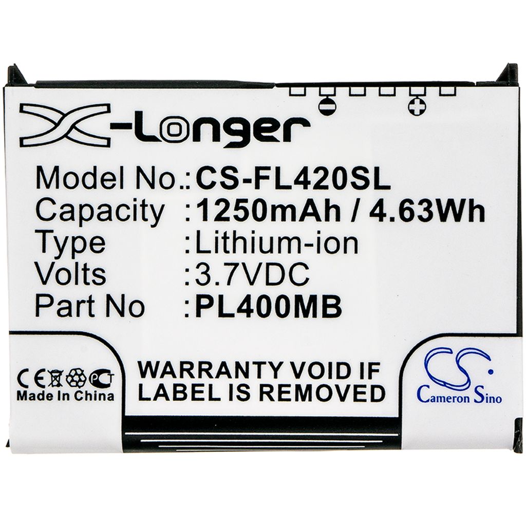 PL400MB for Fujitsu, 3.7V, 1250 mAh