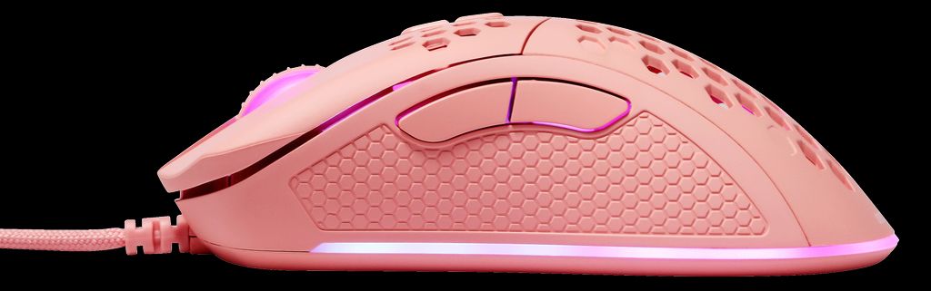 Deltaco Gaming PM75 ultralet gamingmus med RGB – pink