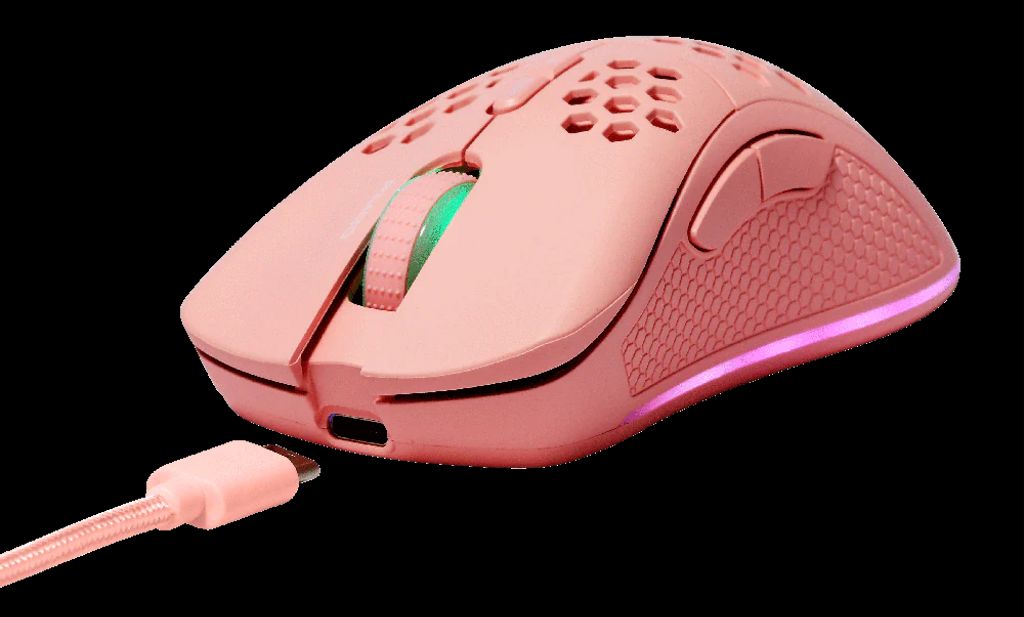 Deltaco Gaming PM80 Trådløs Ultralet Gamingmus med RGB - Pink