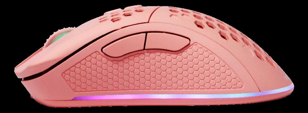 Deltaco Gaming PM80 Trådløs Ultralet Gamingmus med RGB - Pink