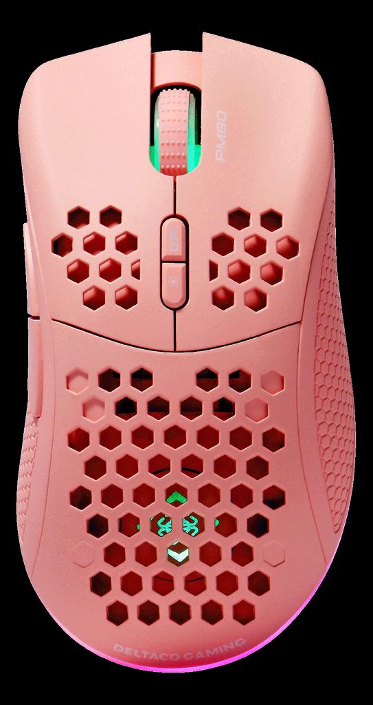 Deltaco Gaming PM80 Trådløs Ultralet Gamingmus med RGB - Pink