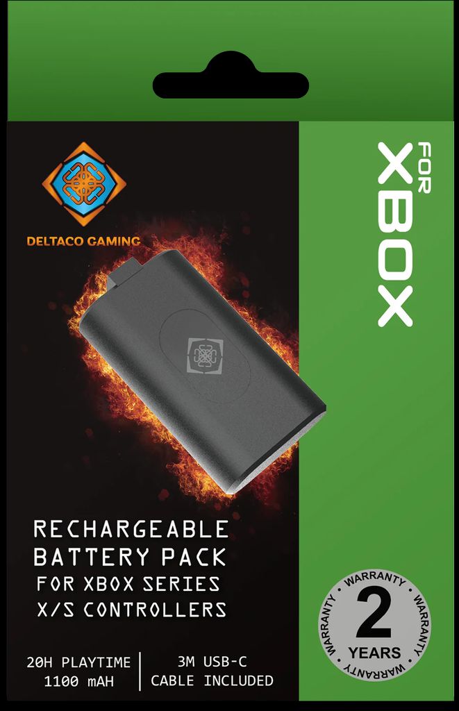 Deltaco Gaming Xbox series X laddningsbart 1100mAh batteripaket