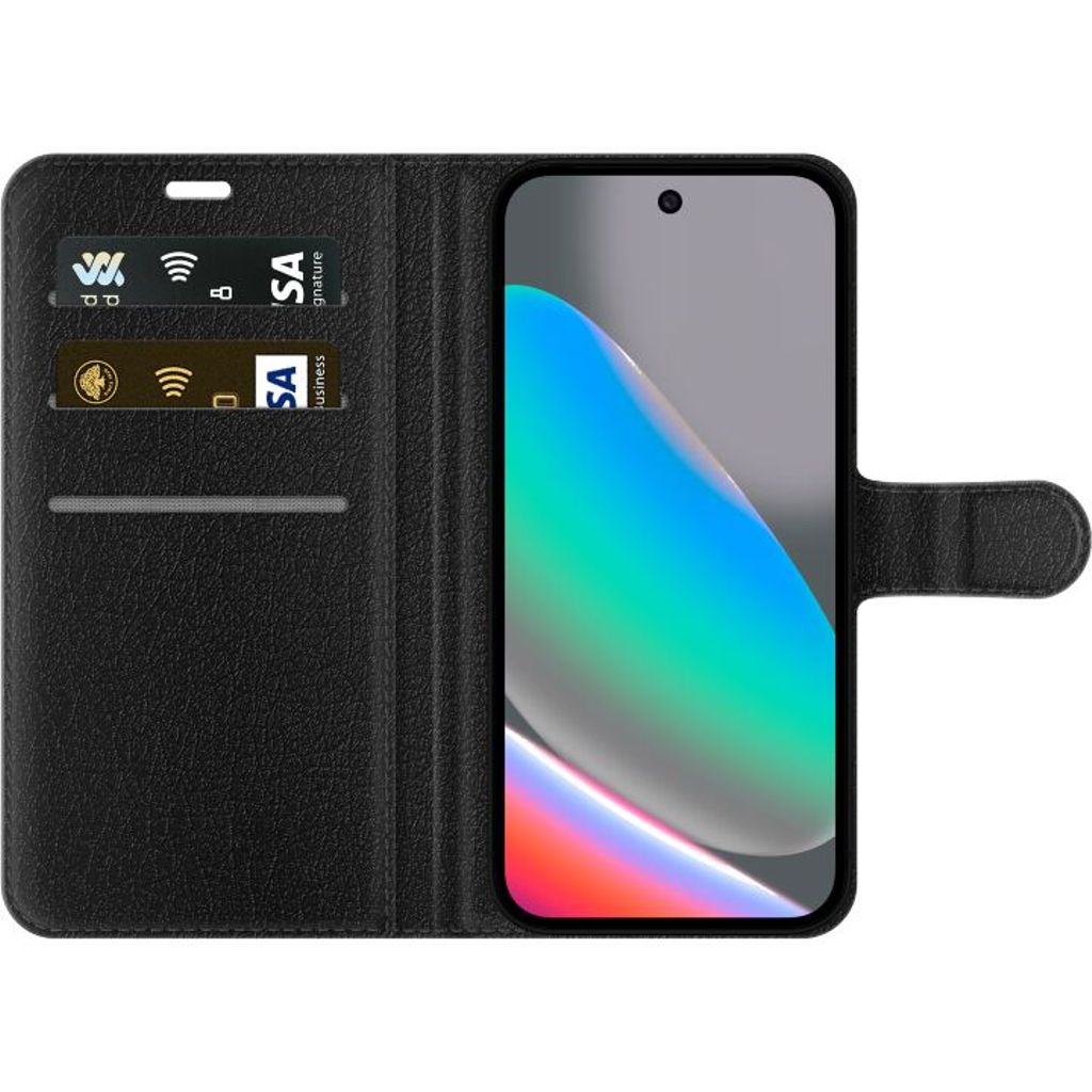 Google Pixel 10 Svart Plånboksfodral Glad Enhörning