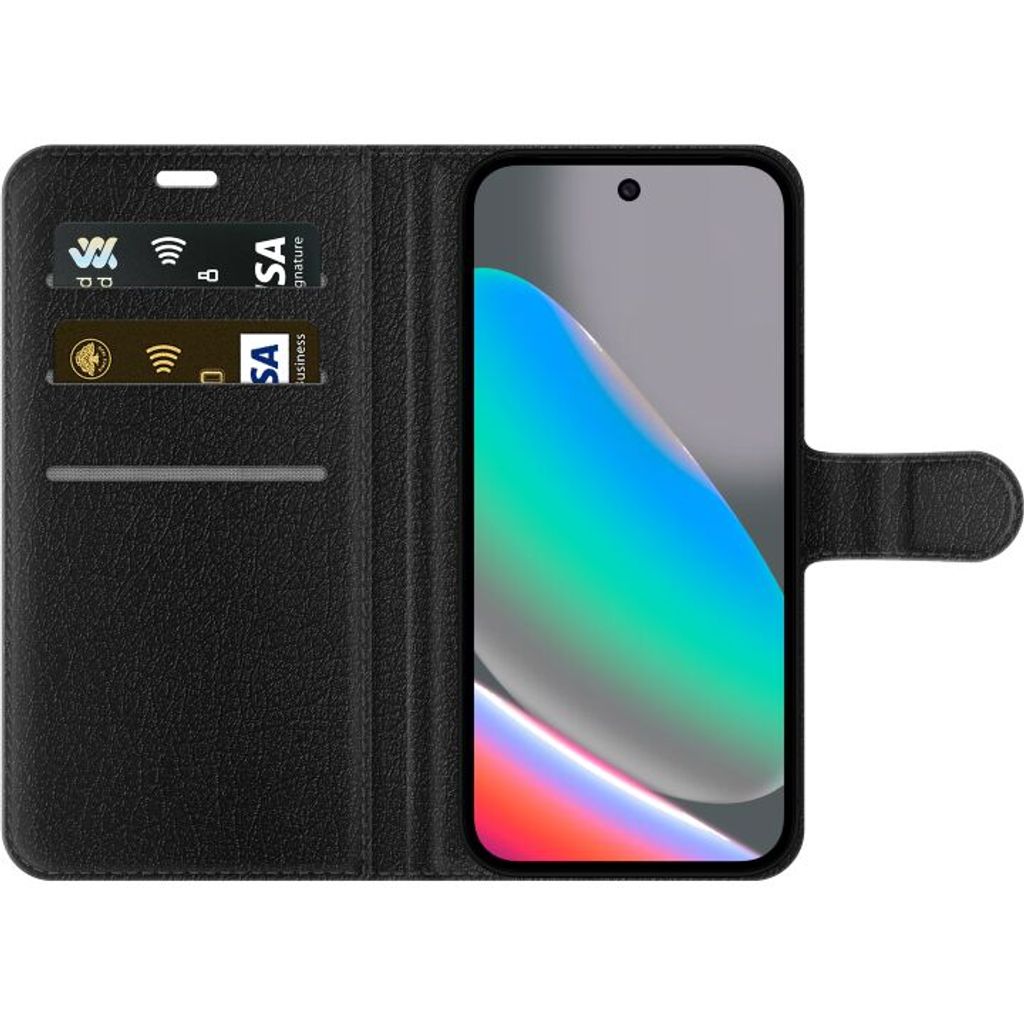 Google Pixel 11 Musta Lompakkokotelo Grön Marmor
