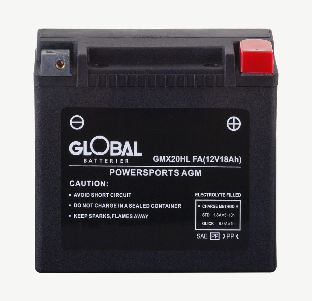 Global 12V GMX20HL FA MC-batteri 18Ah 176x89x154mm