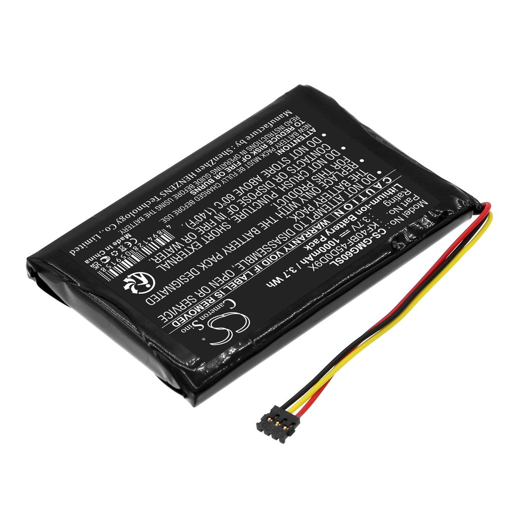 KF40BF45D0D9X för Garmin, 3.7V, 1000 mAh