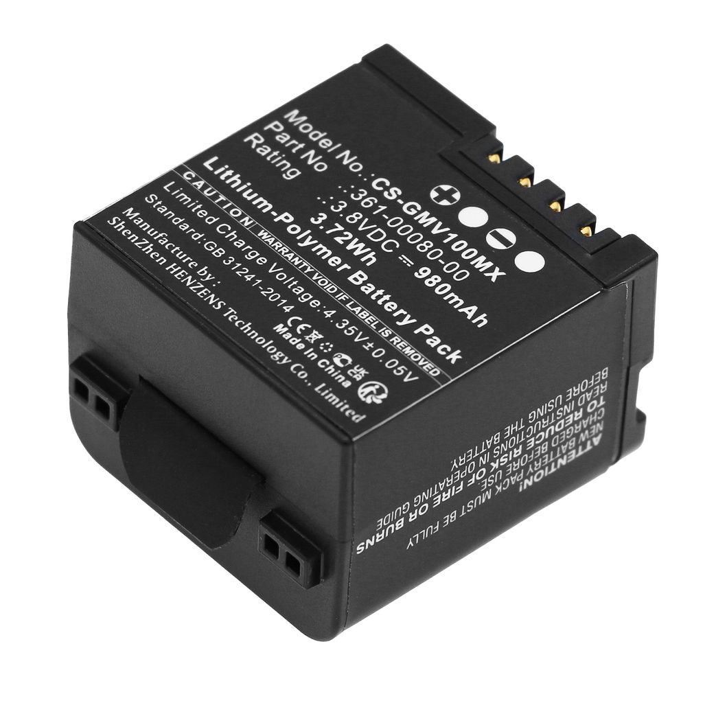 Garmin Virb X Compact, 3.8V, 980 mAh