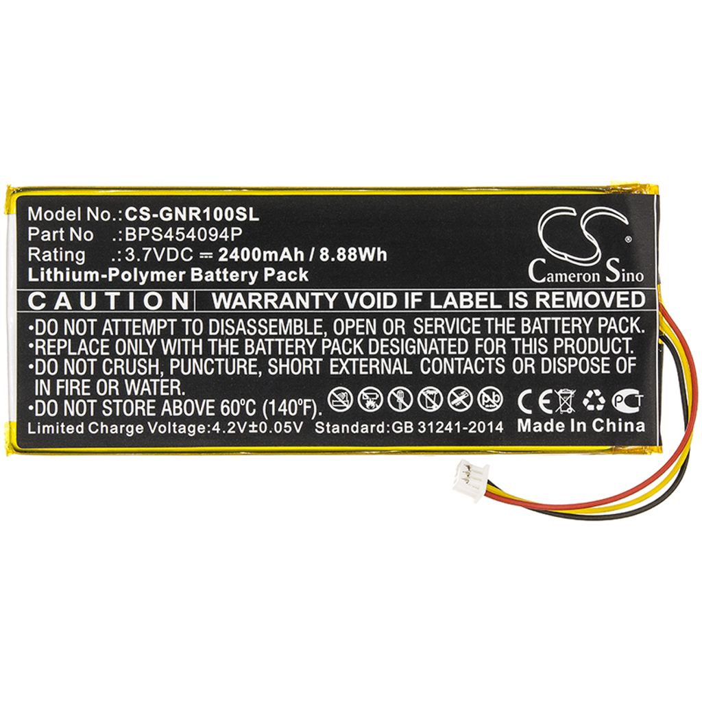 BPS454094P for Geneva, 3.7V, 2400 mAh