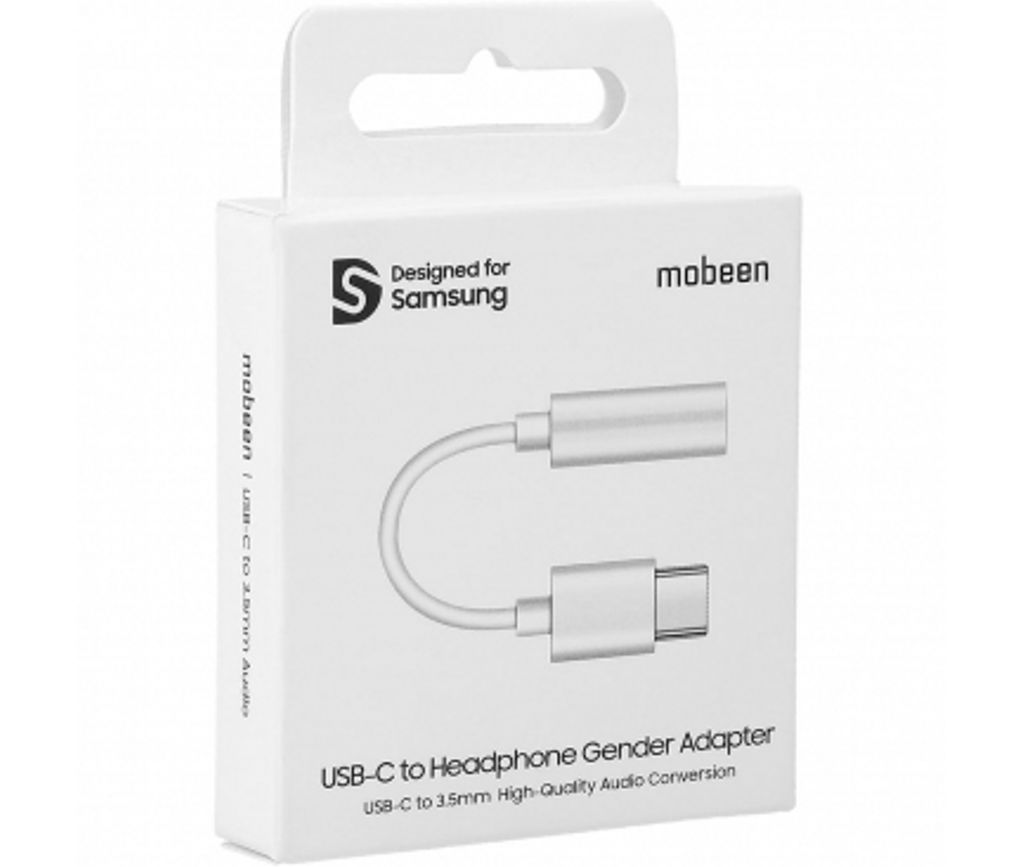 Mobeen by Samsung USB-C til 3,5 mm lydadapter – hvit