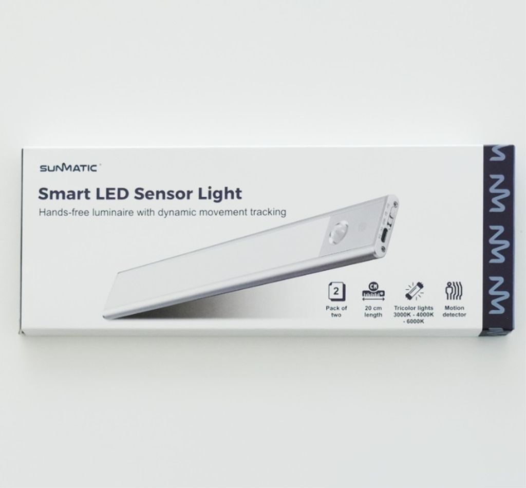 Sunmatic Sensorlampa LED 20cm 2-pack - för skåp & garderob - Rörelsesensor