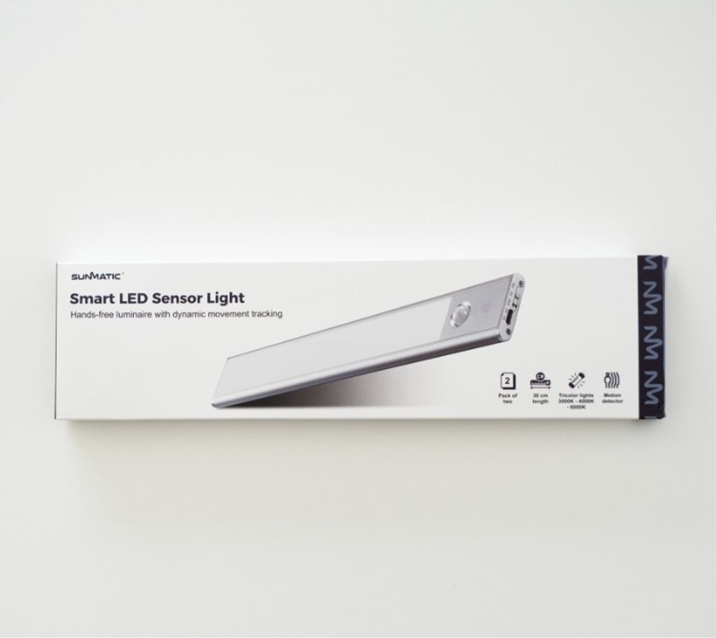 Sunmatic Sensorlampa LED 30cm 2-pack - för skåp & garderob - Rörelsesensor