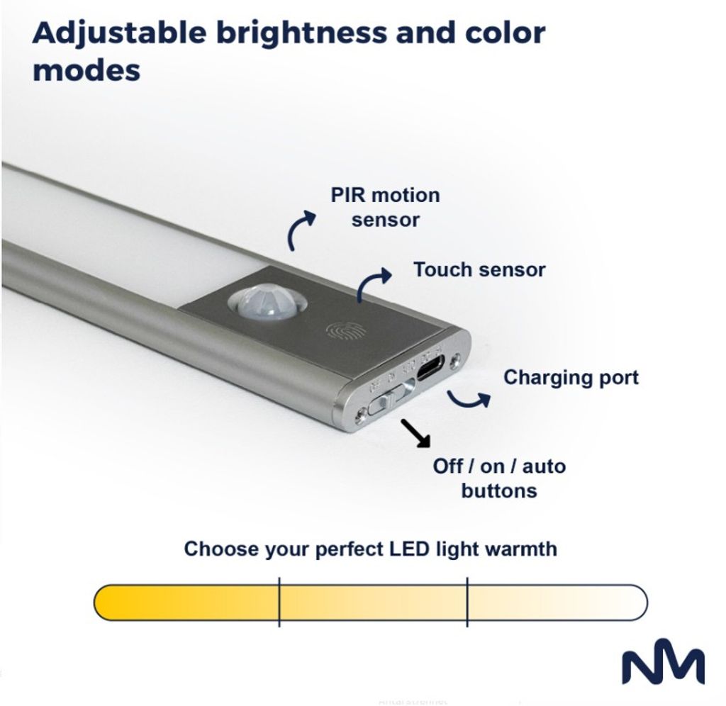 Sunmatic Sensorlampa LED 40cm 1-pack - för skåp & garderob - Rörelsesensor