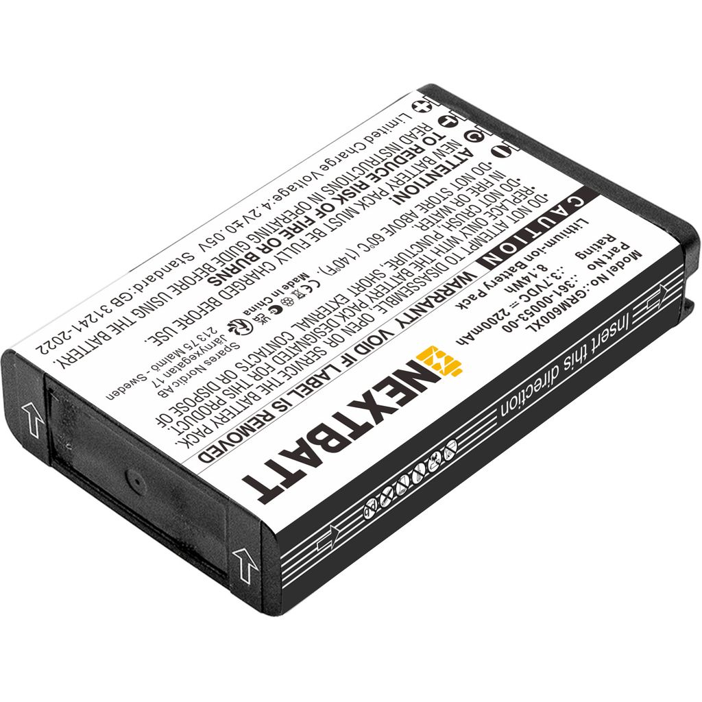 010-11599-00 for Garmin, 3.6(3.7V), 2200 mAh